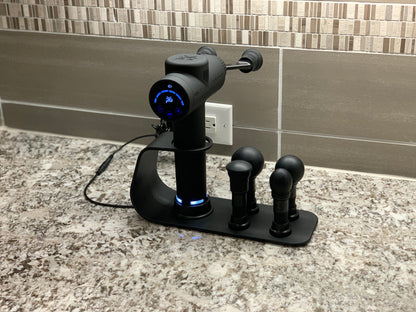 Introducing the ultimate 2-in-1 charging station – the perfect companion for your MVP-2000 Percussion Massager. With premium technology, it swiftly charges your massage gun while providing convenient access to your device and ProTips™. Say goodbye to clut