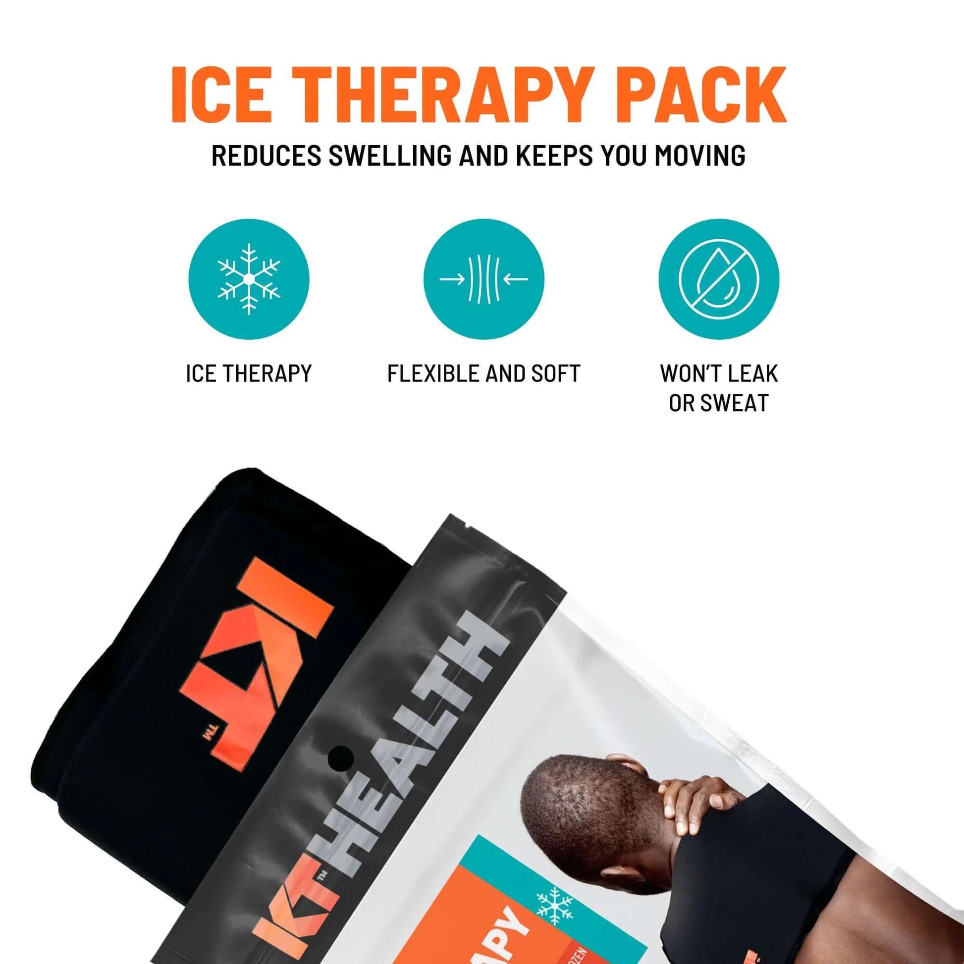 The KT Health Ice Therapy Pack is the best way to get cold therapy for sore muscles and joints in a comfortable and effective way. Designed specifically for use on areas including lower back, neck, shoulders, and more, anywhere too big for a sleeve. With