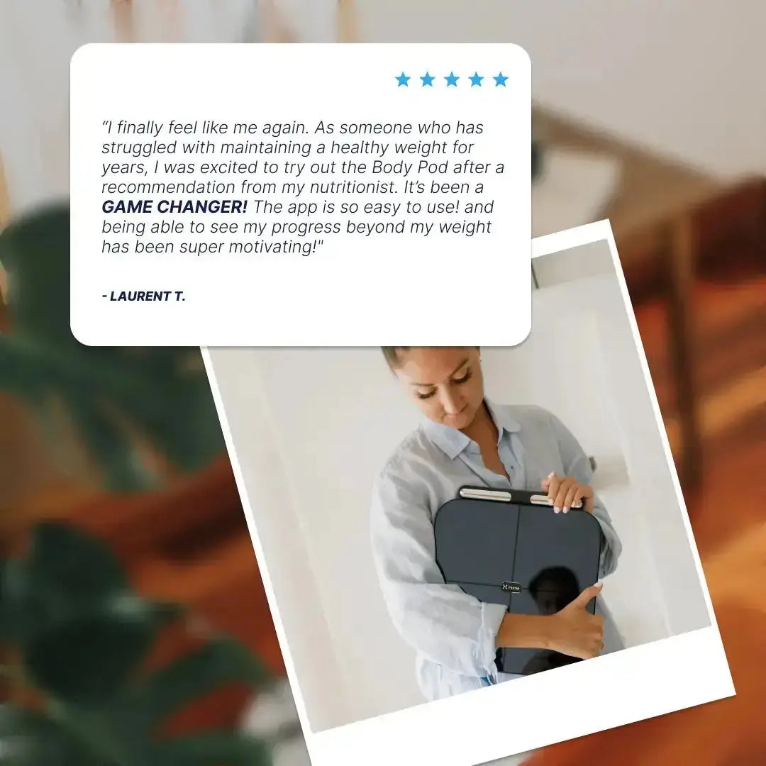 The Body Pod, Hume Health, personalized health monitoring, health tracking device, wellness tracker, health technology, smart scale, health app, weight loss, muscle gain, fat loss.