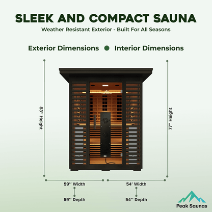 Reach the Peak of Outdoor Luxury with Kilimanjaro Expansive. Architectural. Unapologetically premium. Introducing the Peak Saunas Kilimanjaro—a commanding 5-person outdoor infrared sauna that redefines what’s possible in open-air wellness. Built for famil