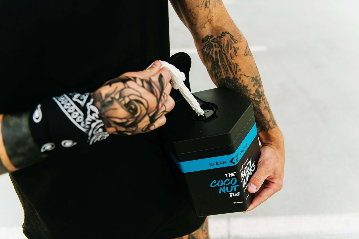 The Jug...made for all of those high traffic areas. Have your own in house gym, kids or going camping? Maybe you want this jug under your sink just because you are that big of a Klean Freak. Jug Details 120 wipes (all wipes in same bag) 6”x11” size wipe 7