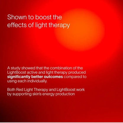 Daily serum for signs of aging. Supercharge your radiance. Powered by our exclusive LightBoost™ Complex, this lightweight, fast-absorbing formula boosts the effects of light therapy while targeting visible signs of aging.Helps support visibly firmer skin,