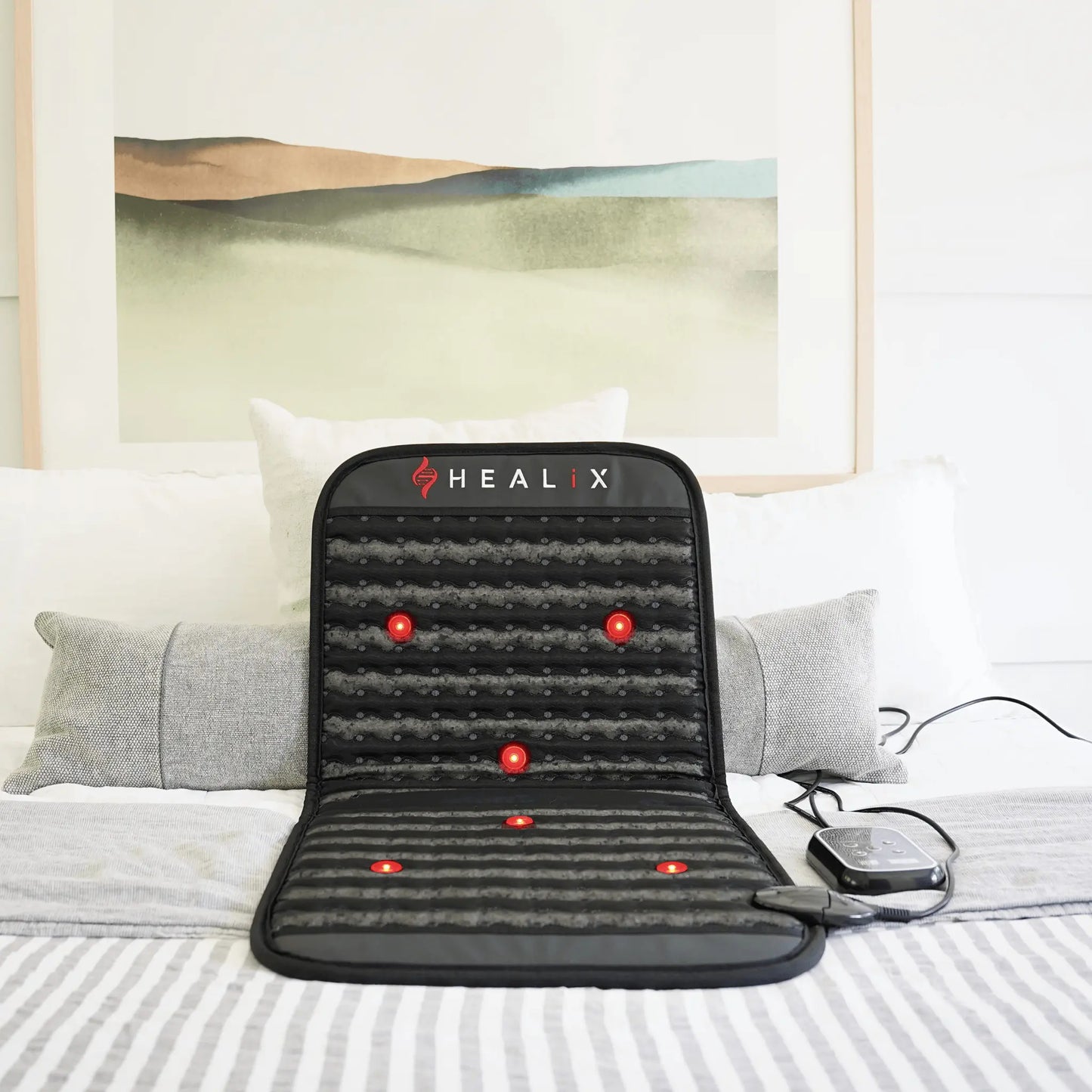 The HEALiX Revive Mini brings together three of the most risk free and prominent holistic healing technologies to create the Ultimate Trifecta. The Revive PEMF Mat takes our expertly engineered Infrared Technology and combines it with PEMF & Red Light The
