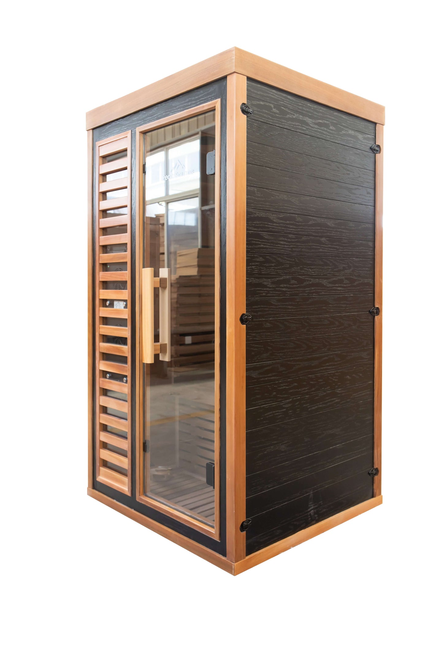 Reach the Peak of Wellness with Rainier Luxury. Performance. Precision. All in one. Introducing the Peak Saunas Rainier—a 1-person infrared sauna meticulously crafted for those who demand more from their wellness routine. Built from stunning Canadian red