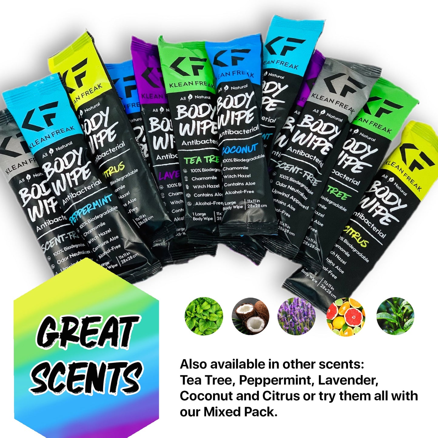 Klean Freak Body Wipes - 12 Pack