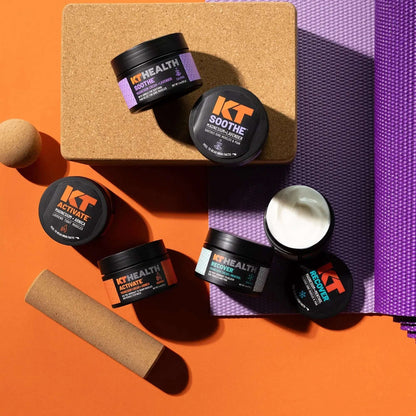 Unlock Your Best Performance and enhance muscle recovery with KT Health Magnesium Creams – the ultimate solution for pre- and post-workout muscle care, relief and calming recovery. Designed for athletes and active individuals, our innovative creams provid