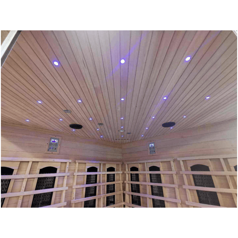 🌟 SAUNA EVOLUTION™ 5-6 People Traditional Steam And Far Infrared Sauna Room Luxury 4Immerse yourself in the perfect blend of style and functionality with our dual-system sauna room. This unique sauna allows users to experience the benefits of both tradit