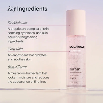 Hydrate and protect skin from free radicals with a few anytime spritzes of this pre- and probiotic toner. Clean & fragrance-free Vegan & cruelty-free Dermatologist-tested Non-comedogenic
