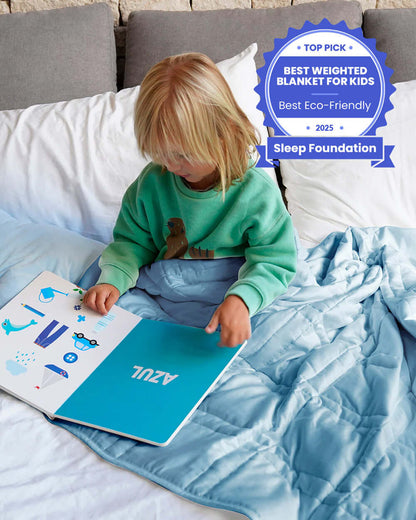 The Baloo Mini feels like a gentle hug, making bedtime and naptime a breeze for kids and adults! The cool and breathable designs are chemical-free and 100% cotton, with a gentle weight that they'll love. Unwind after a long or exciting day with a natural