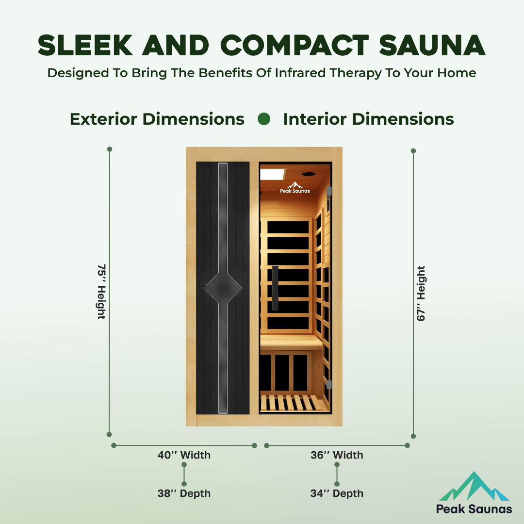 Reach the Peak of Wellness with Olympus Refined design. Elevated wellness. Built to impress. Introducing the Peak Saunas Olympus—a masterfully designed indoor FAR infrared sauna that brings together the healing power of full-body infrared therapy with the