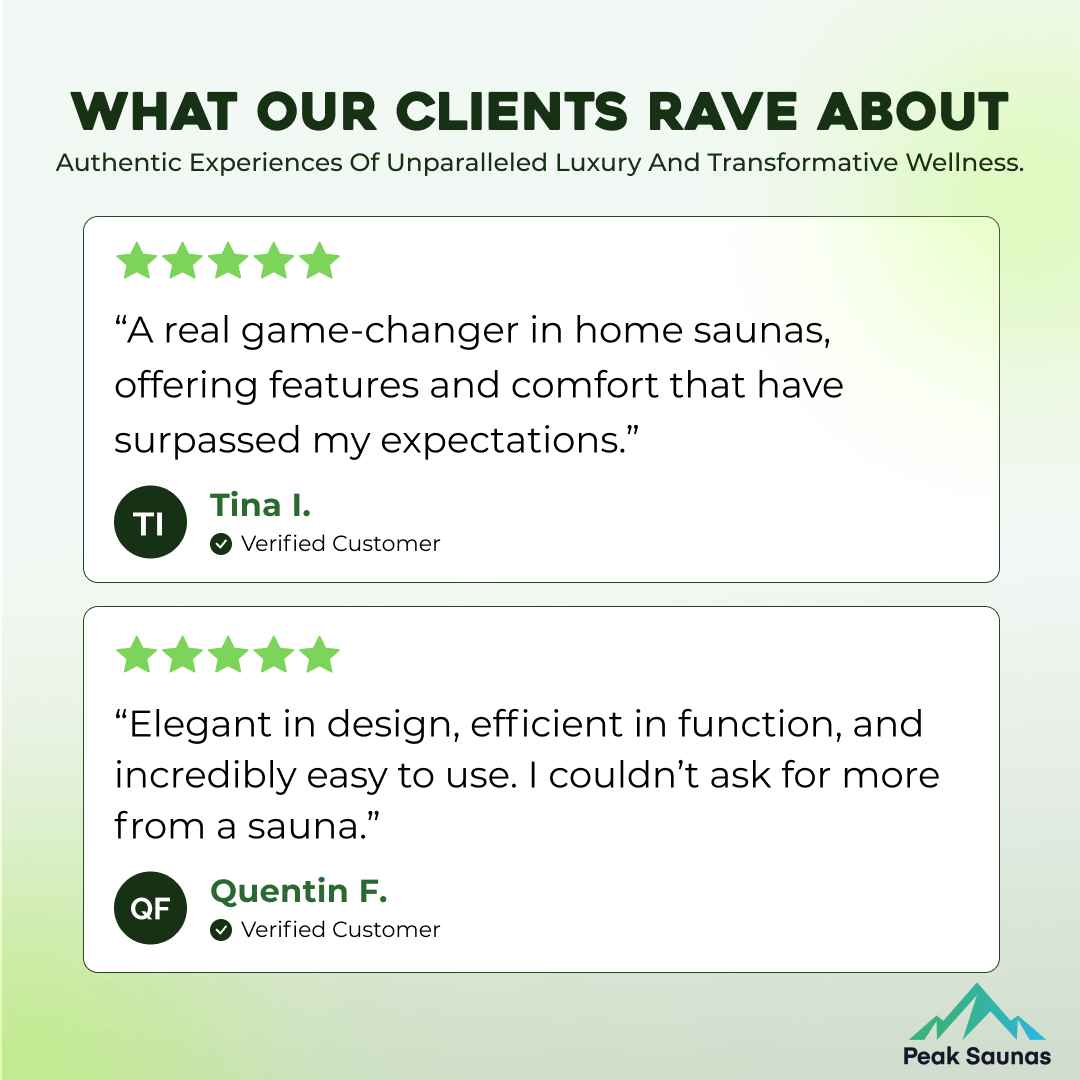 Reach the Peak of Wellness with Olympus Refined design. Elevated wellness. Built to impress. Introducing the Peak Saunas Olympus—a masterfully designed indoor FAR infrared sauna that brings together the healing power of full-body infrared therapy with the