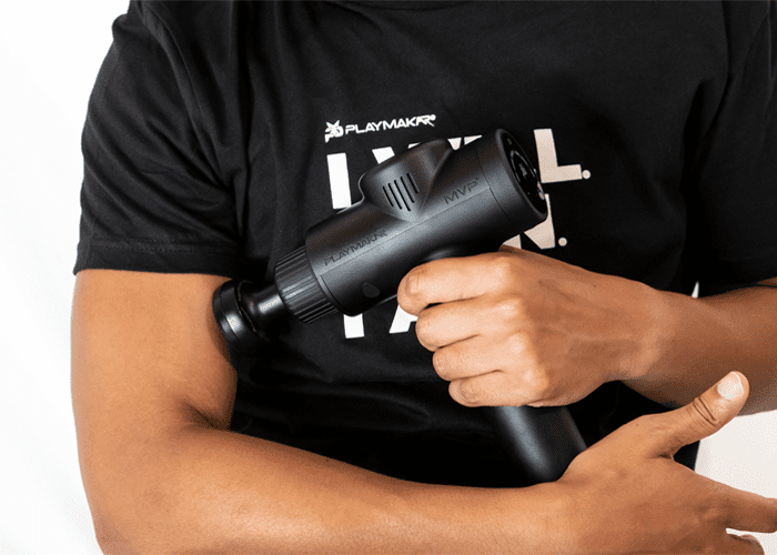 MVP+ a professional grade, deep muscle massager with silica rubber contour adapting ProTips for impact control that eases muscle tightness & trigger points for increased muscle flexibility, so you can move at the top of your game. Free ShocDuo Dual Head f