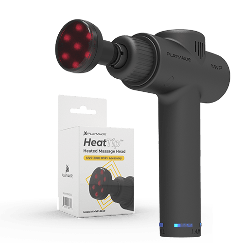 The HeatTip™ Massage Head helps activate muscle tissues and improve blood flow to accelerate recovery. For use with the MVP + Percussion Massage Gun. Massage gun not included.