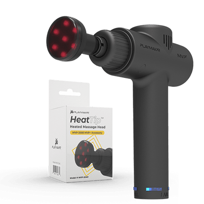 The HeatTip™ Massage Head helps activate muscle tissues and improve blood flow to accelerate recovery. For use with the MVP + Percussion Massage Gun. Massage gun not included.