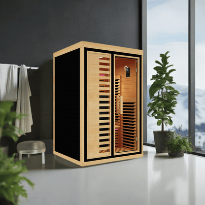 Reach the Peak of Wellness with Everest Compact. Powerful. Premium. Introducing the Peak Saunas Everest—a meticulously crafted smart 2-person infrared sauna designed for those who refuse to compromise on personal space, quality, technology, or wellness be