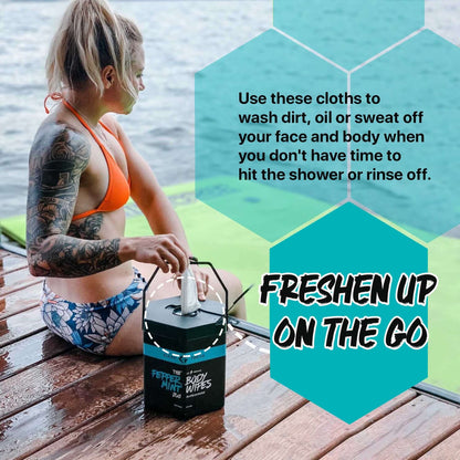 The Jug...made for all of those high traffic areas. Have your own in house gym, kids or going camping? Maybe you want this jug under your sink just because you are that big of a Klean Freak. Jug Details 120 wipes (all wipes in same bag) 6”x11” size wipe 7