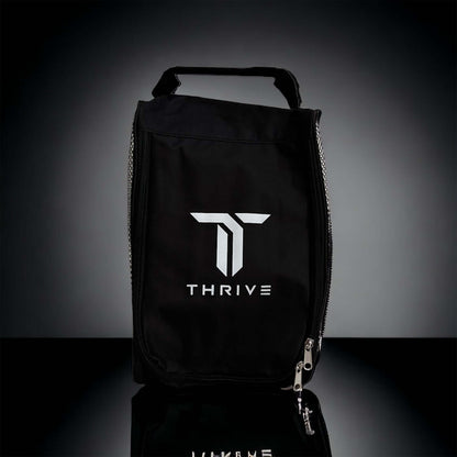 Thrive Elite Pro Tour Bag is made of 100% vegan leather and designed for the player who wants to look good and travel to the courts in style. This bag has room for all your paddles and accessories and doubles as carry-on luggage. The backpack straps have
