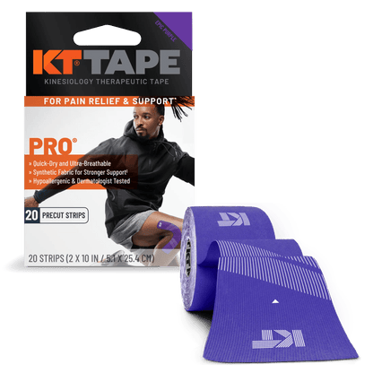 Need support that will endure your toughest workout? KT Tape Pro® is here for you. It has been designed to relieve pain and provide support where you need it, staying in place through multiple workouts. * KT Tape Pro® was created with performance in mind,