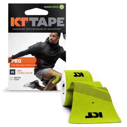 Need support that will endure your toughest workout? KT Tape Pro® is here for you. It has been designed to relieve pain and provide support where you need it, staying in place through multiple workouts. * KT Tape Pro® was created with performance in mind,