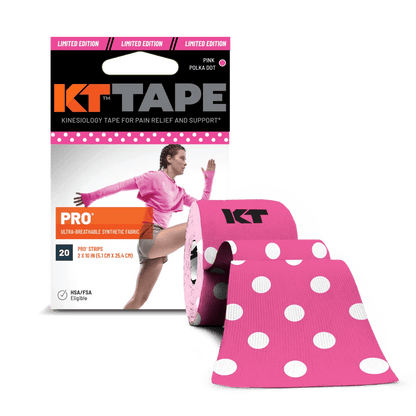 Need support that will endure your toughest workout? KT Tape Pro® is here for you. It has been designed to relieve pain and provide support where you need it, staying in place through multiple workouts. * KT Tape Pro® was created with performance in mind,