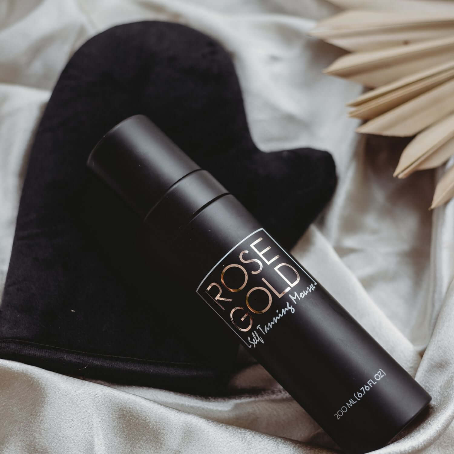 Self Tanner And Mitt The Rose Gold Starter Kit comes with a 6.7 oz. bottle of our Self Tanning Mousse and our Velvet Luxury Self-Tanning Mitt for your face and body. Best Self Tanning Mousse Rose Gold Self Tanning Mousse gets your skin glowing with the po