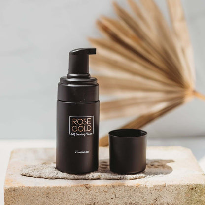 You asked and we listened. Our amazing self-tanning mousse now comes in a TSA 3.4 oz. mini travel size! All the deep rich bronze benefits of our full-size Rose Gold Self Tanning Mousse are in new travel-friendly packaging & it is the best on the market! T