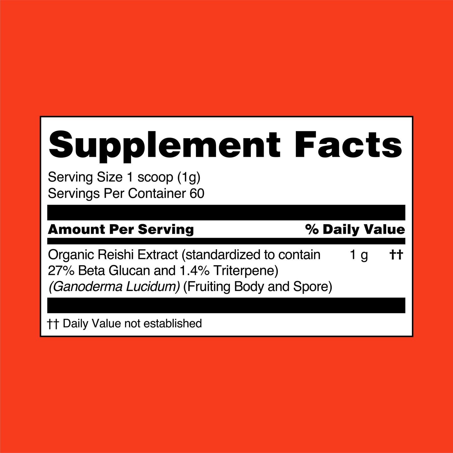 Premium Reishi mushroom powder for relaxation and balanced wellness. Dual-extracted for maximum potency, delivering 14,000mg raw mushroom power in versatile powder form.