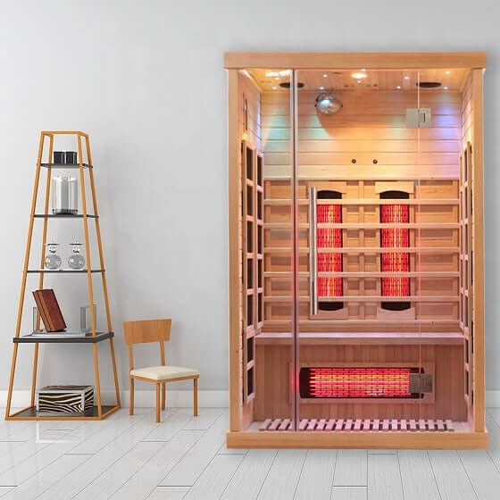 Product Description 01.Introduction Far-infrared sauna room is a new generation of sauna equipment heated byfull spectrum and carbon panel, with wooden sauna house as the carrier. The heating plate is inlaid around the sauna room, the heating is even and