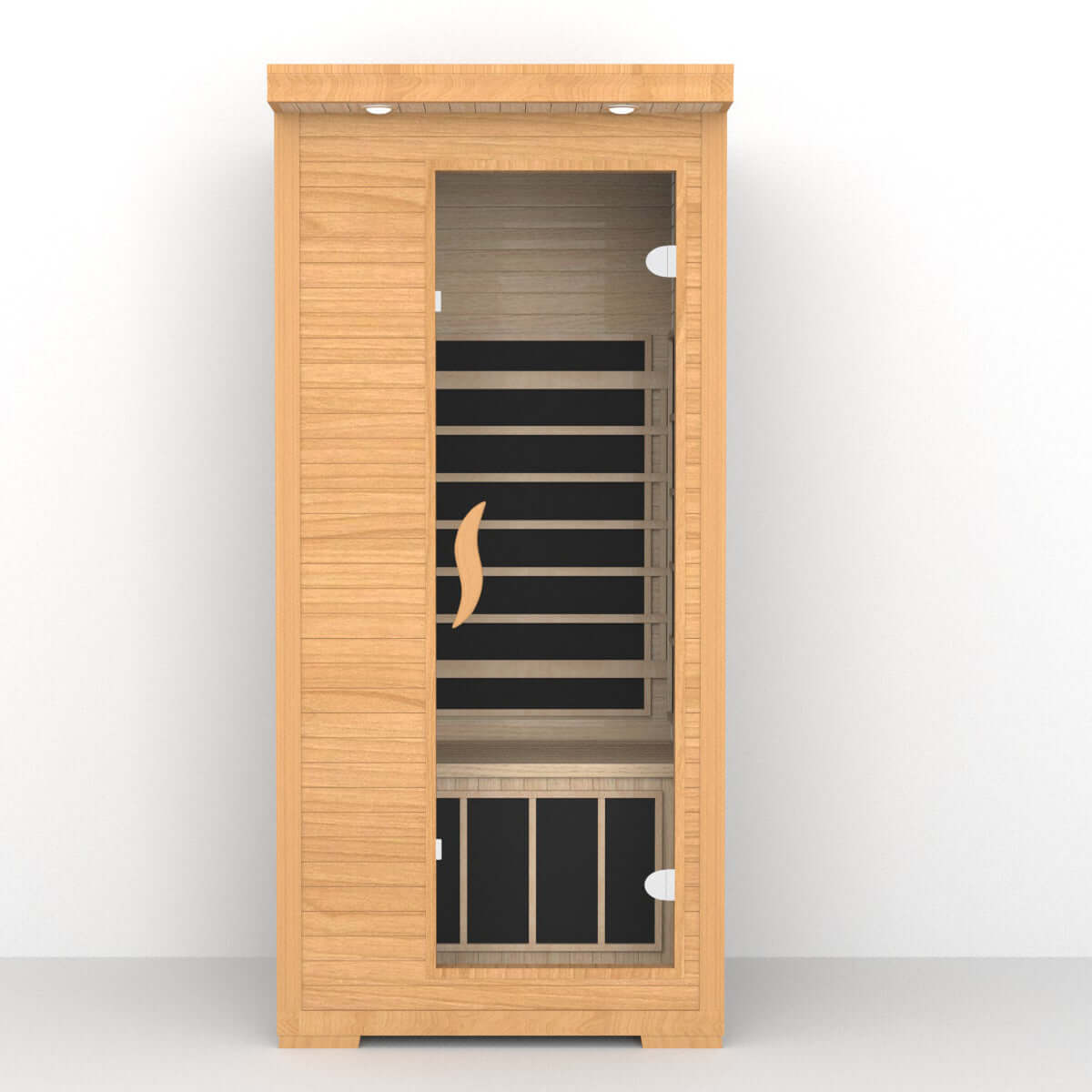 Product Description 01.Introduction Far-infrared sauna room is a new generation of sauna equipment heated byfull spectrum and carbon panel, with wooden sauna house as the carrier. The heating plate is inlaid around the sauna room, the heating is even and