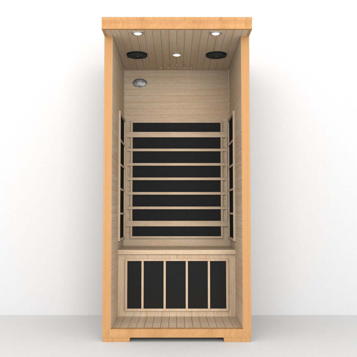 Product Description 01.Introduction Far-infrared sauna room is a new generation of sauna equipment heated byfull spectrum and carbon panel, with wooden sauna house as the carrier. The heating plate is inlaid around the sauna room, the heating is even and