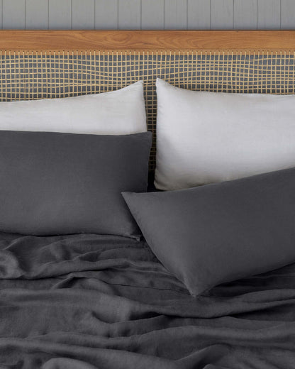 Classically elegant European linen sheets for hot and cool sleepers alike. Exceptionally durable, breathable, and luxuriously relaxed, our stonewashed natural fibers start soft and grow softer with time. An heirloom-quality investment that will last for d