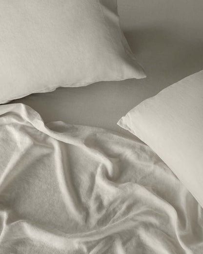 Classically elegant European linen sheets for hot and cool sleepers alike. Exceptionally durable, breathable, and luxuriously relaxed, our stonewashed natural fibers start soft and grow softer with time. An heirloom-quality investment that will last for d