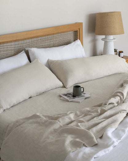 Classically elegant European linen sheets for hot and cool sleepers alike. Exceptionally durable, breathable, and luxuriously relaxed, our stonewashed natural fibers start soft and grow softer with time. An heirloom-quality investment that will last for d