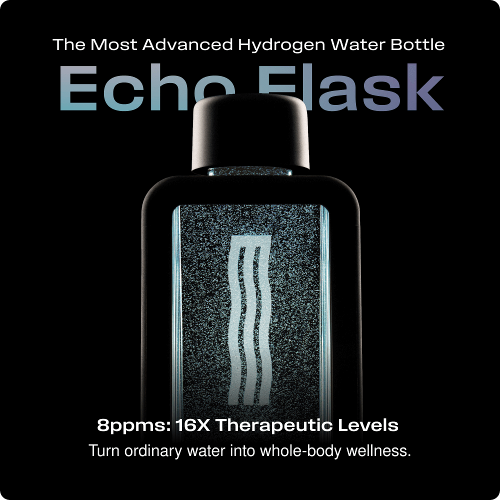 Meet the Echo Flask: the most advanced hydrogen water bottle ever created. Delivering an unmatched 8 ppm of molecular hydrogen with intelligent tracking and connectivity, this powerhouse transforms how you hydrate, perform, and recover. Elevate your cellu