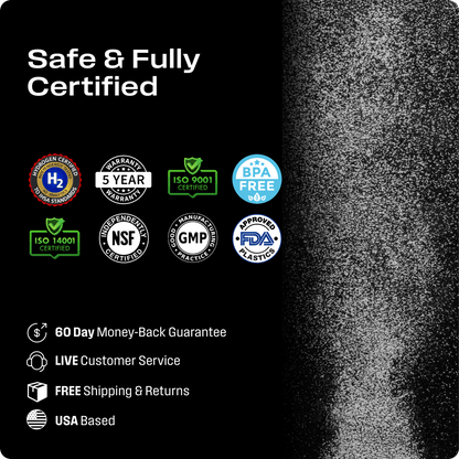 Meet the Echo Flask: the most advanced hydrogen water bottle ever created. Delivering an unmatched 8 ppm of molecular hydrogen with intelligent tracking and connectivity, this powerhouse transforms how you hydrate, perform, and recover. Elevate your cellu