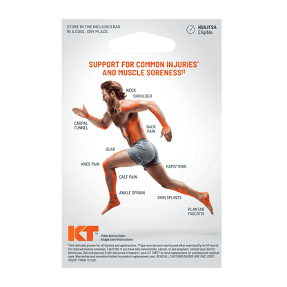 Rest, repair, and relax with KT Tape Soothe™. This soothing kinesiology tape features our classic, pain-relieving support along with a soothing combination of lavender and magnesium. Thoughtfully designed to elicit calming sensations via aromatherapy, KT