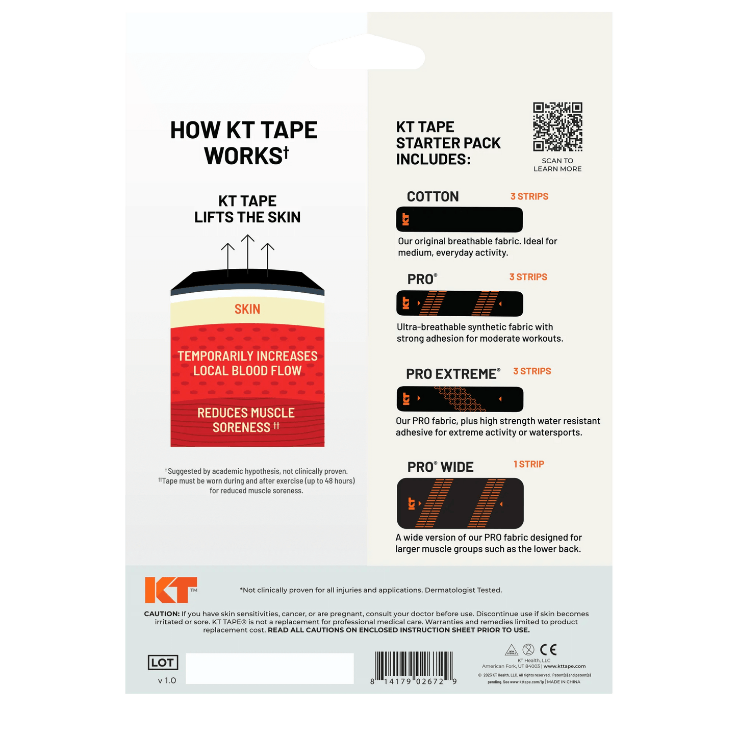 Need support that can endure your workouts and activity, but not sure which KT Tape is right for you? KT Tape® Starter Pack gives you a chance to try multiple types & sizes of KT Tape to find the perfect kinesiology tape for your application. All KT Tape