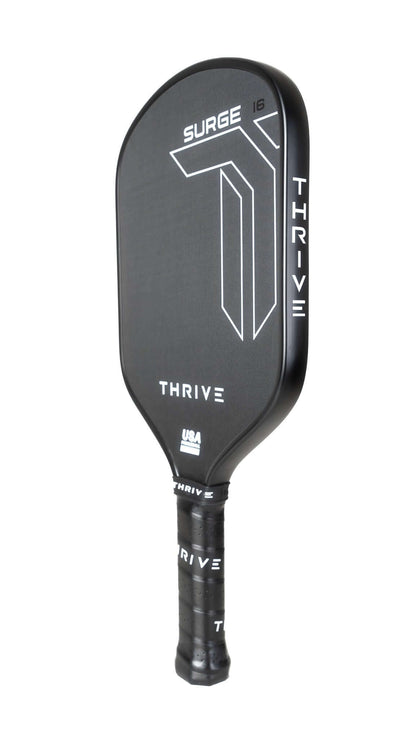 The SURGE is the perfect combination of control, spin, and power in an ALL COURT PADDLE. This hybrid shape 16mm paddle is perfectly weighted and balanced to suit all levels of players. By allowing the player to choose a specific swing weights, it allows t