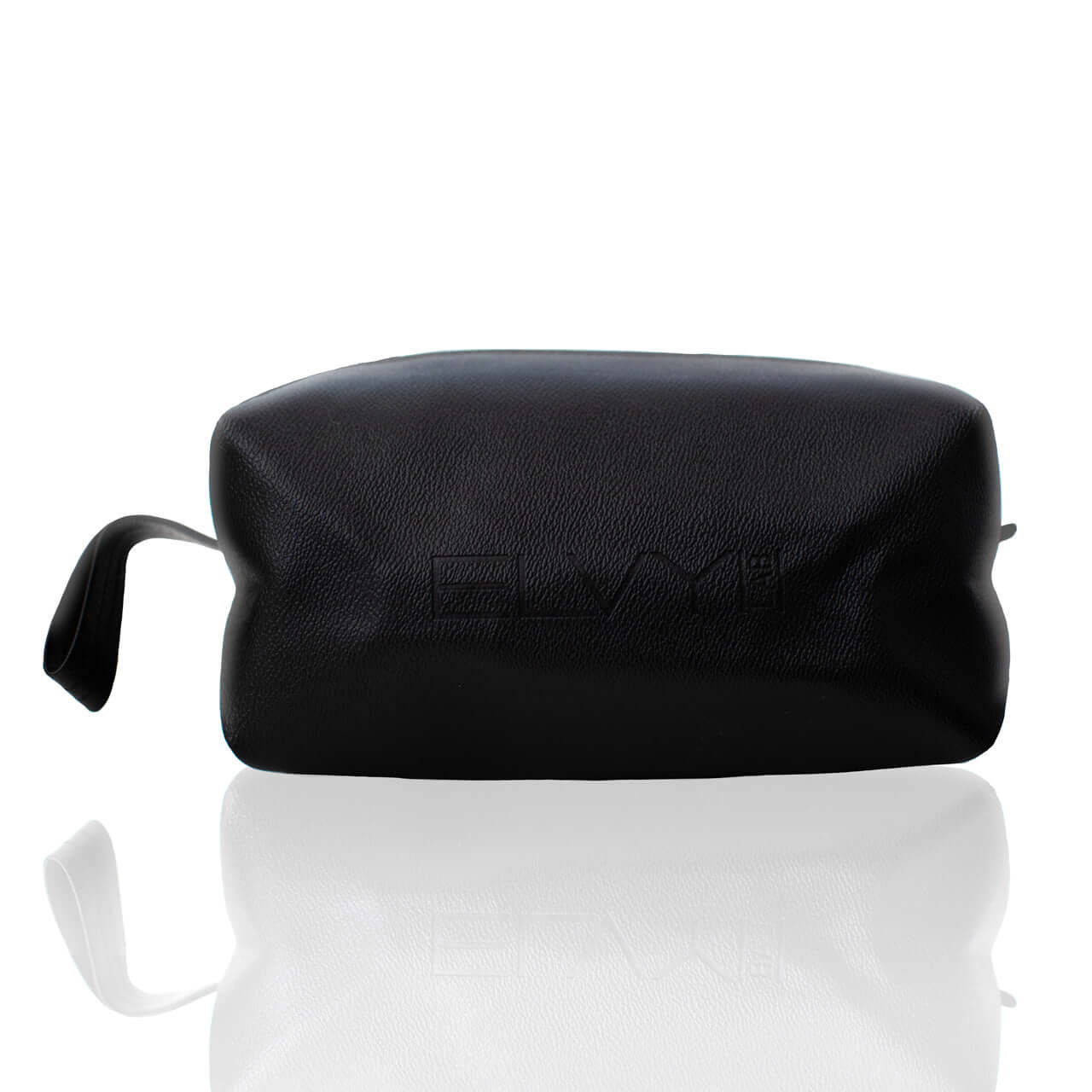 Waterproof toiletry bag that comfortably fits your ELVY Lab regimen with room for adding additional toiletries. Boasts a top zipper with a side loop handle for easy handling.