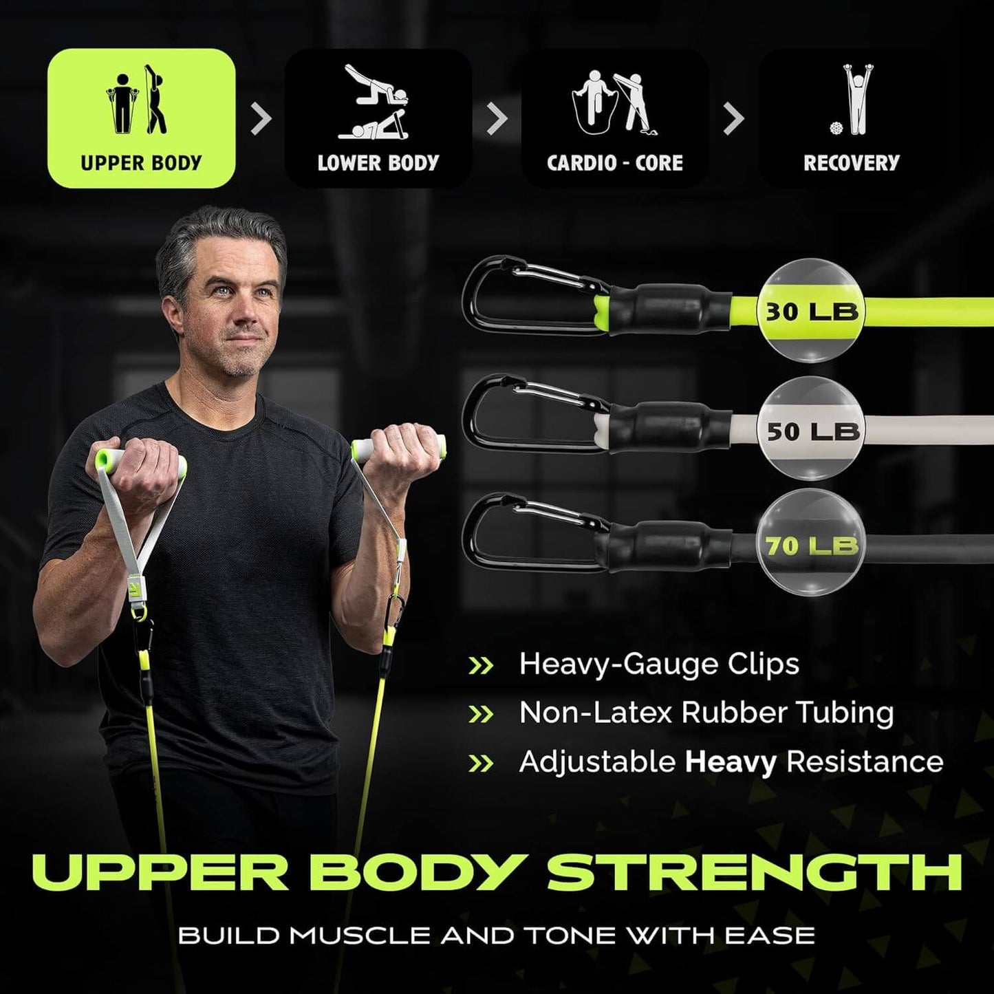 The Ex Kit by Rage Fitness is a revolutionary resistance & recovery kit. The Ex Kit is a complete home gym equipment solution, a lightweight design conveniently packed into a nylon-padded durable "gym in a bag" featuring a zipper pocket, webbing handle, a