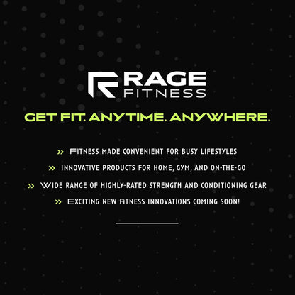 The Ex Kit by Rage Fitness is a revolutionary resistance & recovery kit. The Ex Kit is a complete home gym equipment solution, a lightweight design conveniently packed into a nylon-padded durable "gym in a bag" featuring a zipper pocket, webbing handle, a