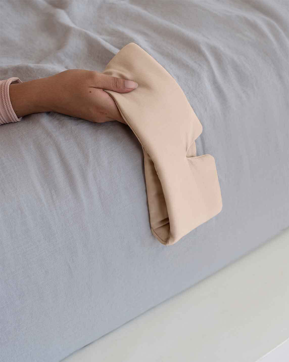 Light blocking, sound muffling, and made from good-for-your-skin Mulberry silk, this mask is gently weighted to cocoon your face for deeper sleeps. Store it in the freezer for a delightful treat (or de-puffing!) The best part is the hidden crystal sewn in