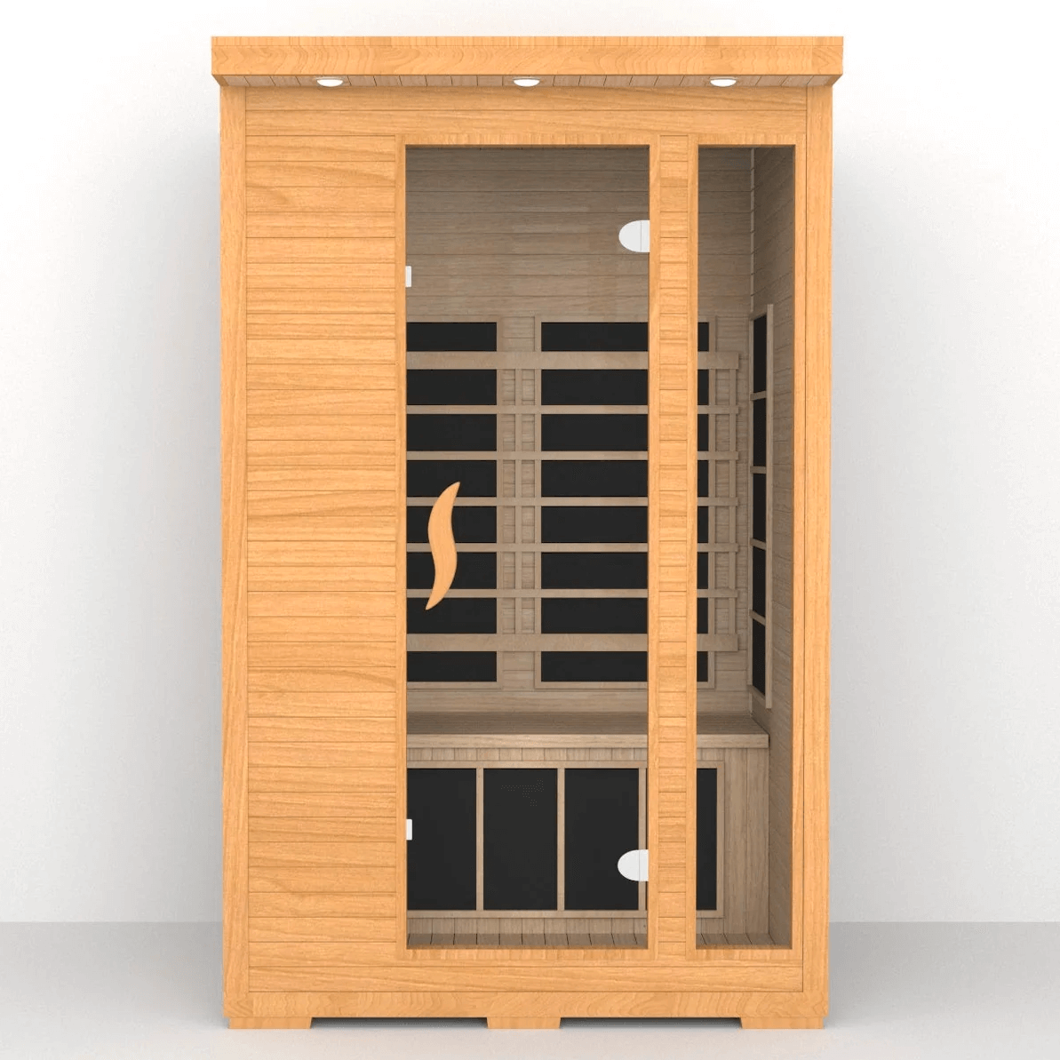 Product Description 01.Introduction Far-infrared sauna room is a new generation of sauna equipment heated byfull spectrum and carbon panel, with wooden sauna house as the carrier. The heating plate is inlaid around the sauna room, the heating is even and