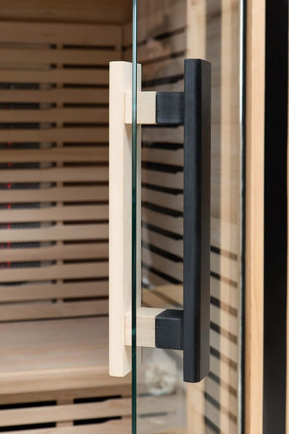 Reach the Peak of Wellness with Everest Compact. Powerful. Premium. Introducing the Peak Saunas Everest—a meticulously crafted smart 2-person infrared sauna designed for those who refuse to compromise on personal space, quality, technology, or wellness be