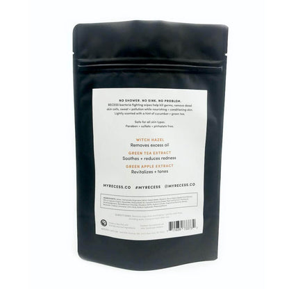 MAIN BENEFITCDC approved ingredient to help kill germs while moisturizing your face.ADDITIONAL BENEFITSAcne preventionControls maskneFight + Tone + MoisturizeRECESS bacteria fighting face wipes help kill germs, remove dead skin cells, sweat + pollution wh