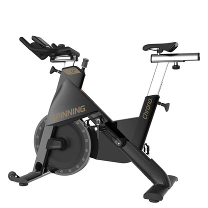 Meet the Chrono®! Spinning® continues to raise the bar for power bikes with the latest innovation in power-meter technology. Designed to last, the Chrono® has upgraded features such as a new magnetic resistance system, Fusion Drive® belt system, sturdy, s