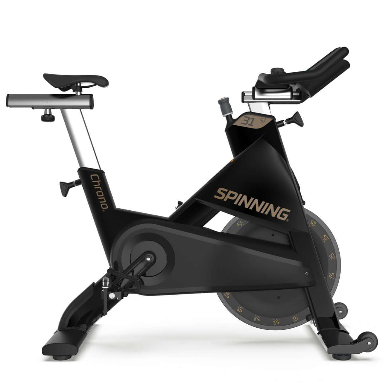 Meet the Chrono®! Spinning® continues to raise the bar for power bikes with the latest innovation in power-meter technology. Designed to last, the Chrono® has upgraded features such as a new magnetic resistance system, Fusion Drive® belt system, sturdy, s