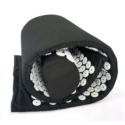 The Lotus Wellness Acupressure Mat with Pillow is your ultimate tool for relaxation, pain relief, and improved well-being. Designed with precision, this set stimulates key pressure points on your body, promoting blood circulation, relieving muscle tension