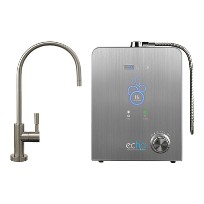 For enhanced hydration and a refreshing wellness experience, try our Echo H2® Hydrogen Water Machine! Install the Echo H2 on your countertop or under the counter to enjoy hydrogen-enriched water with no pH change. A separate faucet is required for under-c