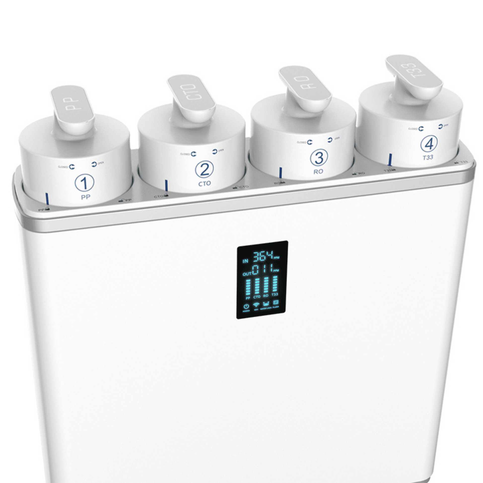 Introducing the Echo Reverse Osmosis system, a high-quality solution for clean, great-tasting water at home. This advanced, tankless system is designed to fit easily under your sink. With 4-stage filtration, it effectively reduces contaminants like chlori